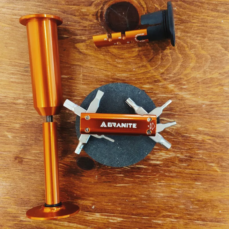 Granite STASH Multi-Tool Steerer Tube Hidden Orange 